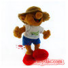 Juguete de peluche para perros marrón y blanco