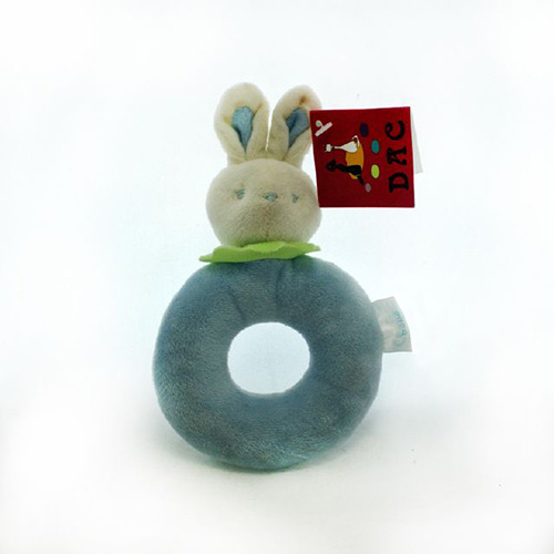 Sonajero de anillo de conejo para bebé de felpa suave Boa