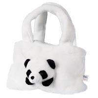 Horquilla de peluche con forma de panda y ángel