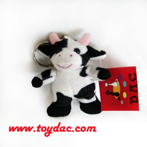 Llavero de vaca de granja de felpa