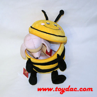Bolsa de abeja animal de juguete para niños de peluche