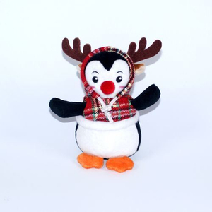 Juguete navideño de mini pingüino de peluche