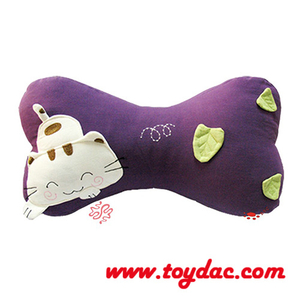 Almohada de gato con parche de animal relleno