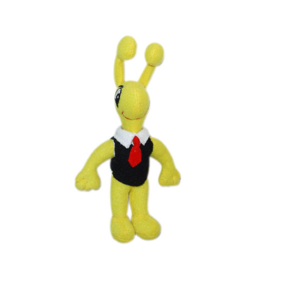 Llavero de peluche con forma de rana cómica