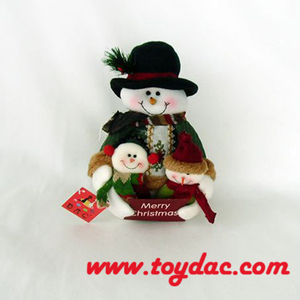 Juguetes de decoración navideña de muñeco de nieve de peluche