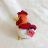 Llavero de peluche con forma de gallo de granja pequeño