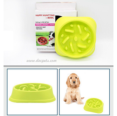 Cuencos para mascotas con alimentador lento con diseño de laberinto en forma de gota de agua