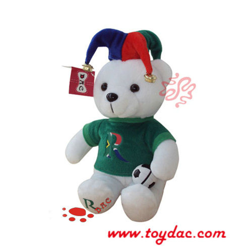 Oso de fútbol de promoción de peluche