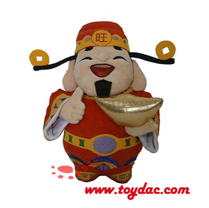 Mascota navideña tradicional china de felpa