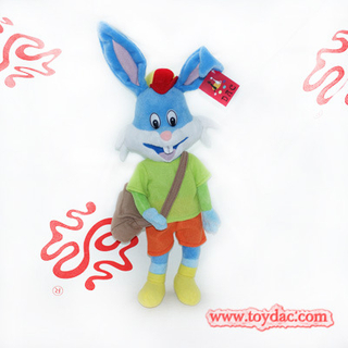 Vestido de peluche de dibujos animados Conejo con bolso
