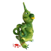 Dinosaurio de dibujos animados y película de animales de peluche