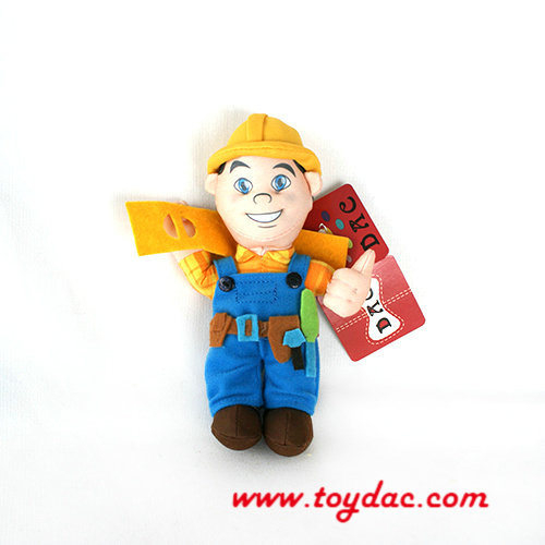 Juguete de personaje de dibujos animados de niño de peluche