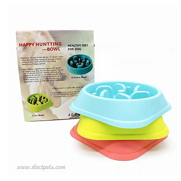 Cuencos para mascotas con alimentador lento con diseño de laberinto en forma de gota de agua