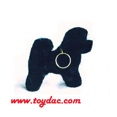 Llavero Mini Perro Negro de Peluche