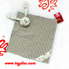 Juguete con babero de conejo para bebé, diseño original de algodón puro