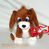 Juguete de peluche para perros marrón y blanco