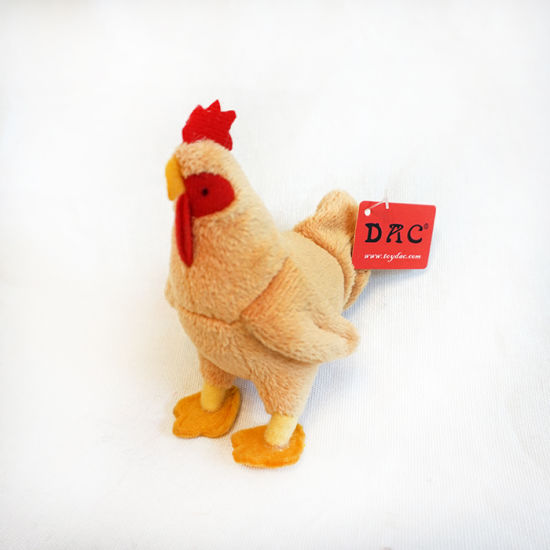 Llavero de peluche con forma de gallo de granja pequeño