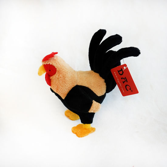 Llavero de peluche con forma de gallo de granja pequeño