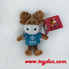 Llavero de peluche con reno navideño