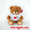 Camiseta blanca de peluche Love Bear