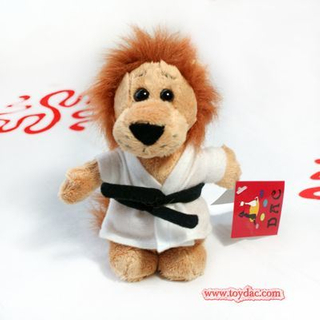 Llavero de juguete de peluche con mini león