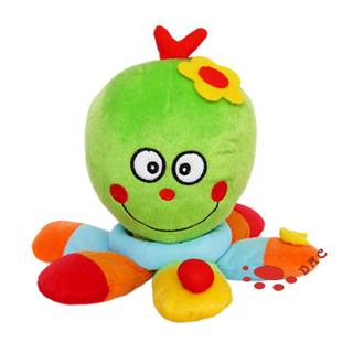 Sonajero de juguete para bebé de peluche multicolor