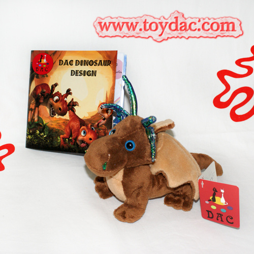 Juguete y libro de dinosaurio original de peluche