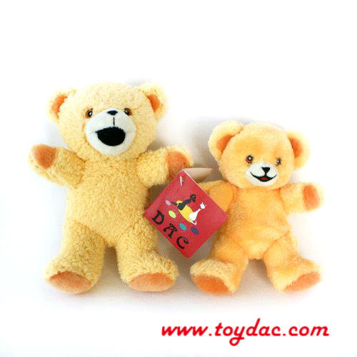 Juguete de peluche con reloj de animales.